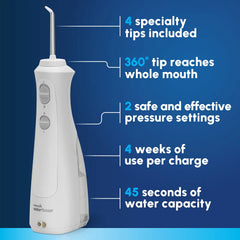 Cordless Pearl Water Flosser + FREE TheraBreath Fresh Breath Oral Rinse!